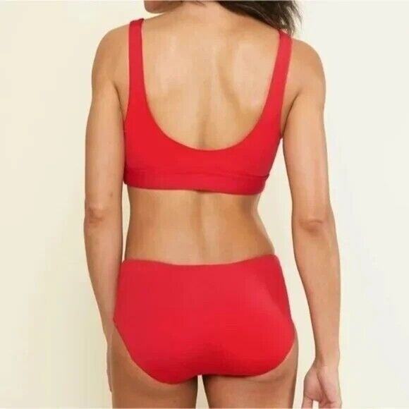 NWT Andie The Ventura Top Maximum Scoop Neck Bust Support Removable Cups S Red - Picture 5 of 15